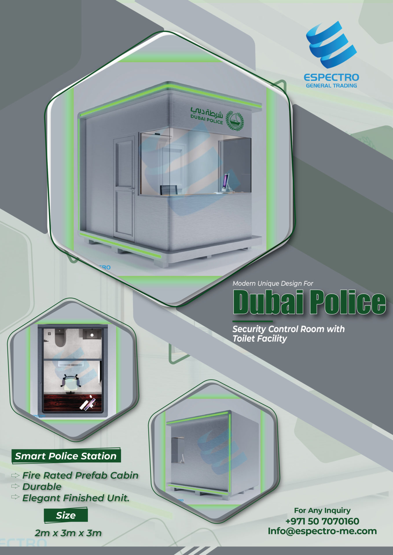 Image showcasing Luxury Security Cabin with Toilet, Head Office | Espectro